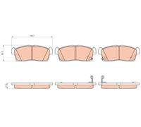 BRAKE PAD SET DISC BRAKE GDB1940 FOR MITSUBISHI