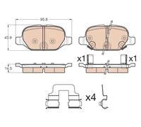 BRAKE PAD SET DISC BRAKE GDB1950 FOR FIAT 312A2.000/A7.000 0.9L 2cyl PANDA 1.2L