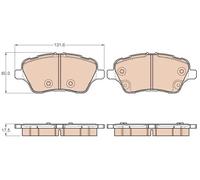 TRW Brake Pad Set GDB1959 – Front Axle – Set of 4 for Ford Fiesta VI (CB1, CCN) 2008