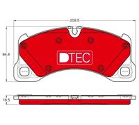 Brake pads GDB1969DTE TRW for PORSCHE VW