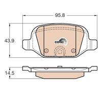 TRW GDB1981 Brake Pad Set of 4 Compatible for Fiat 500 (312_) 2007 - Rear Axle and Other Vehicles