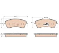 TRW Brake Pad Set GDB1992 – Disc Brake for CITROËN & PEUGEOT