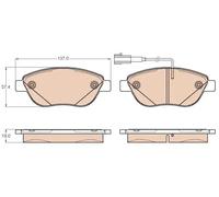 Brake pads GDB2001 TRW for FIAT LINEA