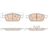 TRW Brake pad set FORD,MAZDA GDB2009 1775091,2005900,5181461 BV612K021AC,CV612001CB,CV612001CC,CV612001CB