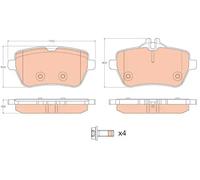 Brake pads GDB2014 TRW for MERCEDES-BENZ SL S-CLASS S-CLASS Coupe