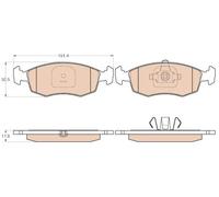 Brake pads GDB2015 TRW for FIAT STRADA Pickup