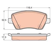 TRW Brake pad set GDB2017 not prepared for wear warning indicator MERCEDES-BENZ: Citan Panel Van, Citan Dualiner