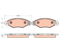 TRW GDB2024 Brake pad set