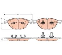 TRW GDB2026 Brake pad set