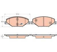 TRW Brake Pad Set GDB2027 Disc Brake Pads for SKODA, VW
