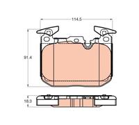Brake pads GDB2031 TRW for BMW 3 4 Coupe 1 Sports Hatch 3 Gran Turismo 3 Touring