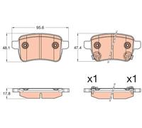 Brake pads GDB2032 TRW for FIAT 500L