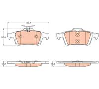 Brake pads GDB2033 TRW for FORD C-MAX II GRAND C-MAX FOCUS III Saloon FOCUS III