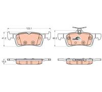 Brake pads GDB2037 TRW for PEUGEOT 308 II 308 SW II