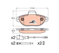 TRW Brake Pads GDB2041 – Front for Ford KA 1.2 (2008–2016) ME9S5J2K021BA 1731172 1736940