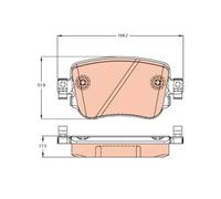 Brake pads GDB2042 TRW for SEAT AUDI VW SKODA