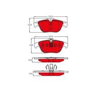 Brake pads GDB2051DTE TRW for MERCEDES-BENZ C-CLASS T-Model C-CLASS GLK-CLASS