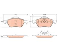 TRW Brake Pad Set GDB2053 - Disc Brake for Renault Megane II (Sport Tourer/Estate), Laguna Coupe