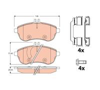 DISC BRAKE PADS SET FOR MERCEDES BENZ C CLASS T MODEL S204 M 271 860 TRW