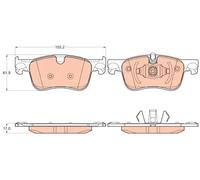 Brake pads GDB2062 TRW for CITROËN OPEL
