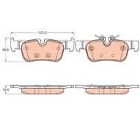 Brake pads GDB2063 TRW for BMW MINI