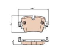 TRW Brake Pad Set GDB2066 - Prepared for Wear Warning Indicator - Jaguar F-Type Coupe & Convertible