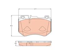 TRW GDB2078 Brake pad set