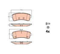 BRAKE PAD SET DISC BRAKE GDB2079 FOR MERCEDES-BENZ AMG/GT/Roadster S-CLASS 3.0L