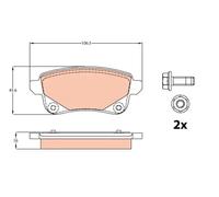 Brake pads GDB2082 TRW for RENAULT GRAND SCÉNIC III SCÉNIC III CLIO V
