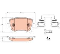 TRW Brake Pad Set GDB2083 – Disc Brake for VW, SEAT, SKODA (Golf V/VI, EOS, Rabbit V)