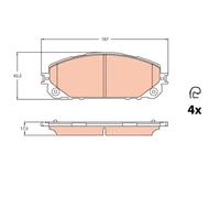 TRW GDB2094 Brake pad set