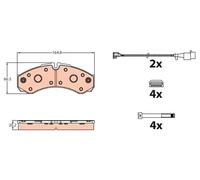 BRAKE PAD SET DISC BRAKE GDB2109 FOR IVECO CITY/Bus/DAILY F1CFL411F 3.0L 4cyl