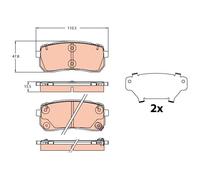 Brake pads GDB2112 TRW for KIA SORENTO III