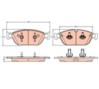 Brake pads GDB2113 TRW for AUDI A6 C7 A6 C7 Avant A7 Sportback