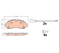TRW Brake Pad Set GDB2117