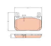 Brake Pad Set, disc brake TRW GDB2118 for S-CLASS (W222, V222, X222) 2.2 2014-