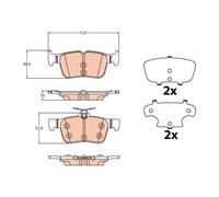 Brake pads GDB2133 TRW