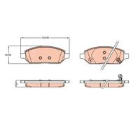 Brake pads GDB2135 TRW for VAUXHALL OPEL