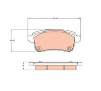 Brake pads GDB2136 TRW for RENAULT ESPACE V TALISMAN MEGANE IV Hatchback