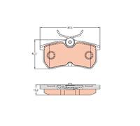 TRW GDB2140 Brake pad set