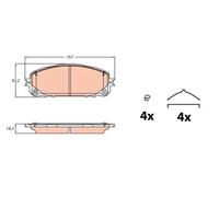 Brake pads GDB2142 TRW for JEEP CHEROKEE