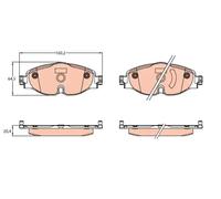 Brake pads GDB2143 TRW for VW AUDI