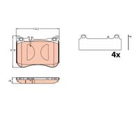 Brake pads GDB2144 TRW for MERCEDES-BENZ S-CLASS S-CLASS Coupe CLS