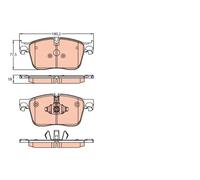 TRW GDB2145 Brake pad set