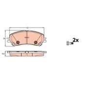 Brake pads GDB2152 TRW for RENAULT ESPACE V TALISMAN MEGANE IV Hatchback