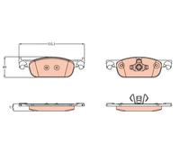 Brake pads GDB2157 TRW for DACIA RENAULT