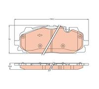 Brake pads GDB2158 TRW for AUDI VW CUPRA