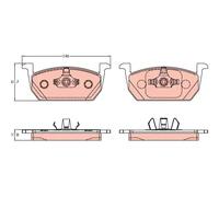 Brake pads GDB2159 TRW for SEAT VW AUDI SKODA