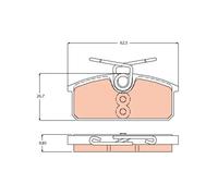TRW GDB2165 Brake pad set