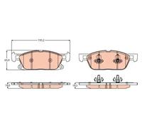 TRW GDB2167 Brake pad set
